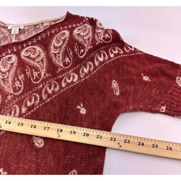 Sundance Short Sleeve Sweater Tunic Bandana Lightweight Orange Cotton Womens XL - Picture 9 of 11